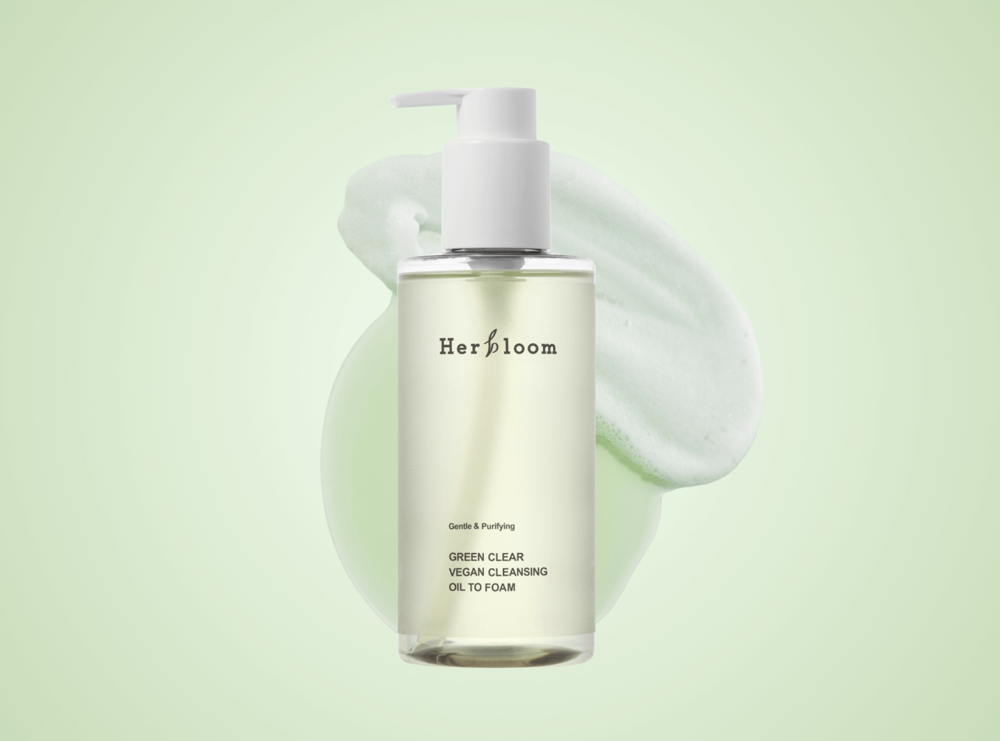 Herbloom Vegan Oil To Foam Cleanser double cleansing